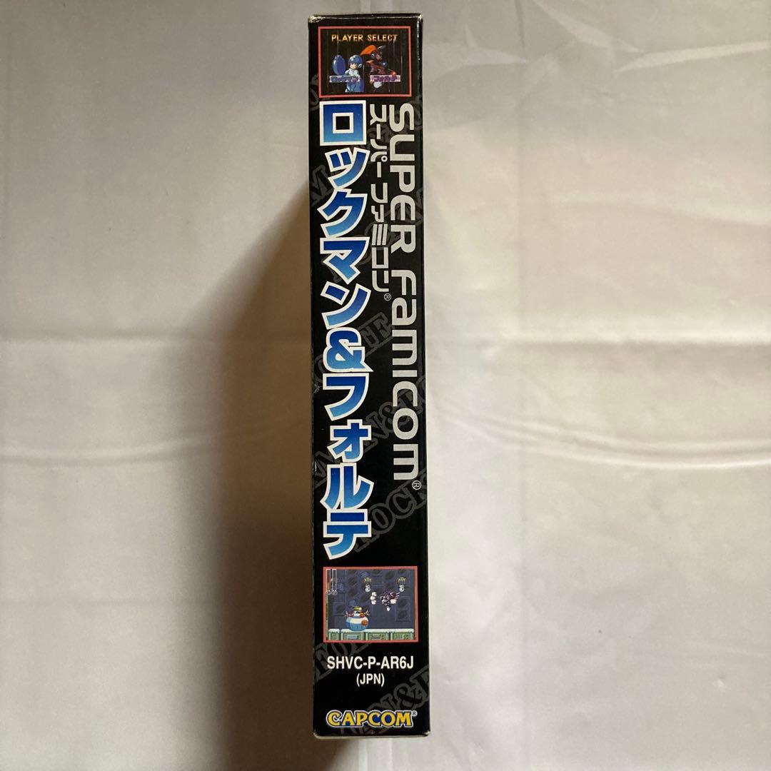 Super Famicom Rockman & Forte game cartridge and box for the Super Famicom console
