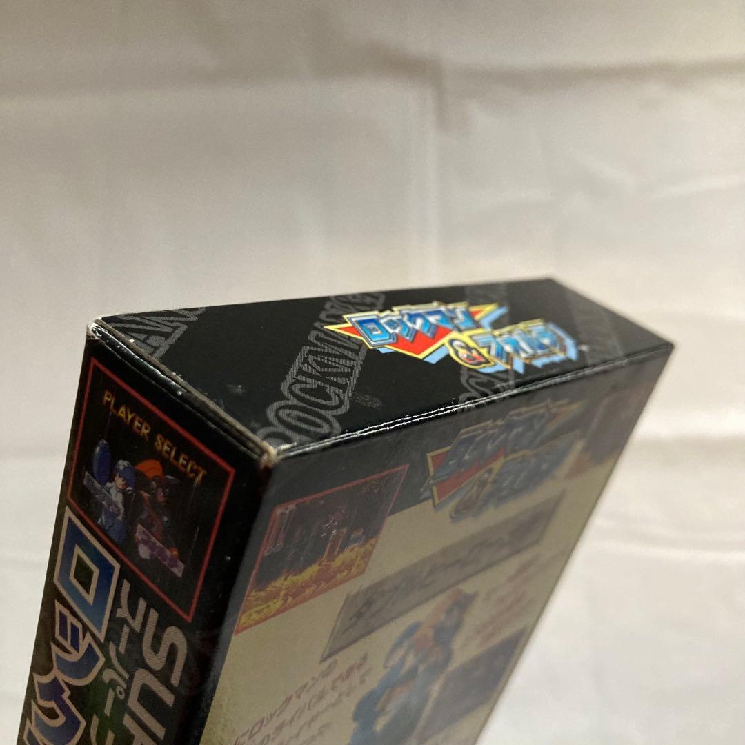 Super Famicom Rockman & Forte game cartridge and box for the Super Famicom console