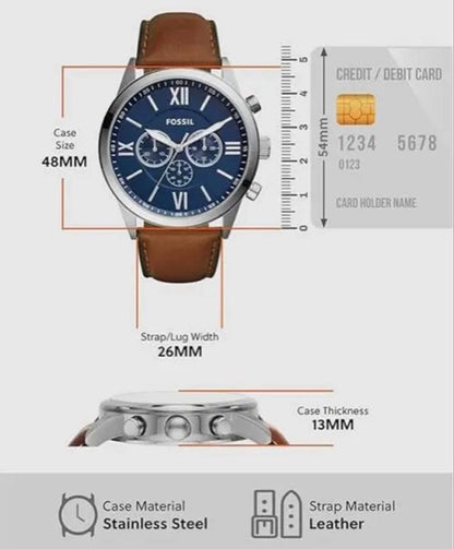 FOSSIL Flynn BQ2125IE Quartz Men's Watch — Japanese