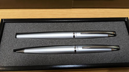 PILOT Silver Series Fountain Pen made of brass, from Knight Collection, with unopened ink cartridge included