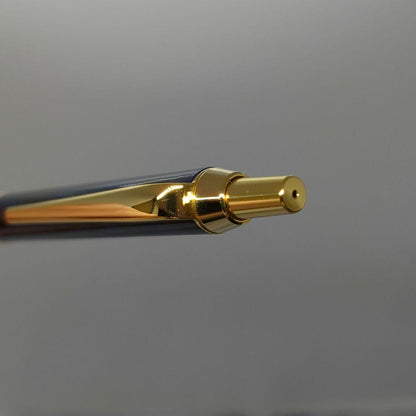 Pilot Cavalier high-grade ballpoint pen in navy with gold marble decoration, used condition