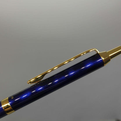 Pilot Cavalier high-grade ballpoint pen in navy with gold marble decoration, used condition