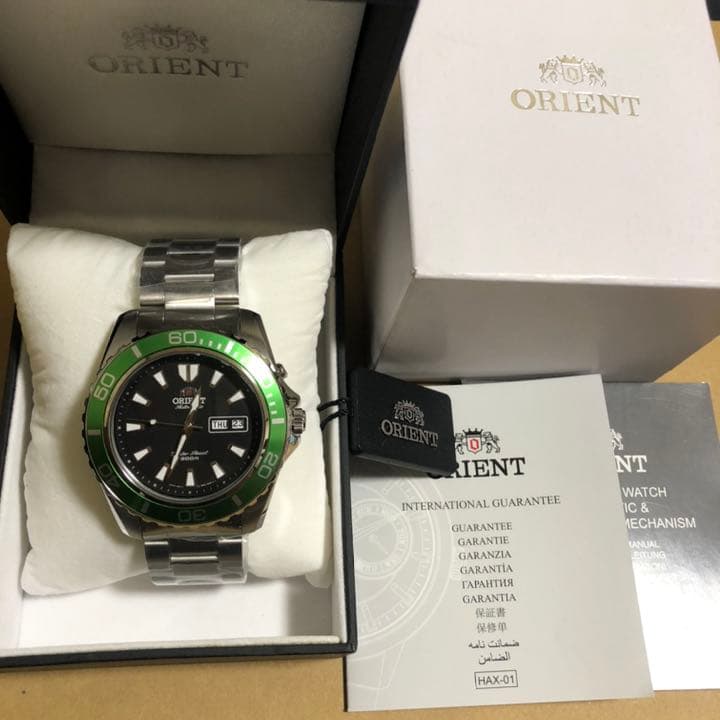 ORIENT Submariner Makro XL Green Bezel Automatic Men's Watch — Japanese