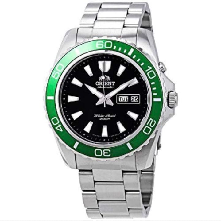 ORIENT Submariner Makro XL Green Bezel Automatic Men's Watch — Japanese