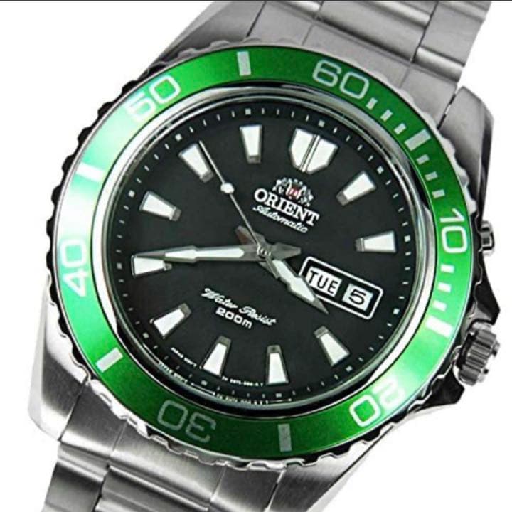 ORIENT Submariner Makro XL Green Bezel Automatic Men's Watch — Japanese