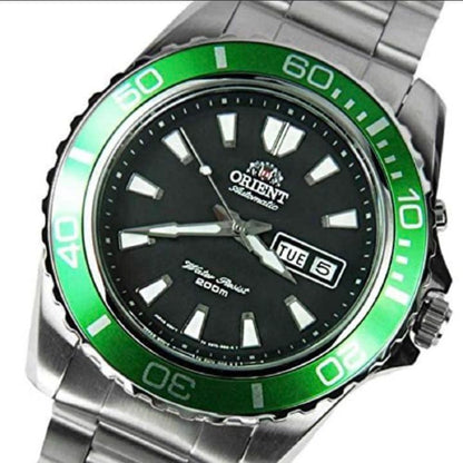 ORIENT Submariner Makro XL Green Bezel Automatic Men's Watch — Japanese