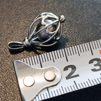 Tasaki Necklace Pendant featuring a black butterfly design in 925 silver