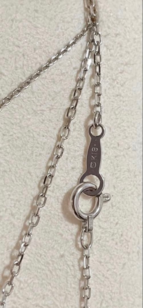 Mikimoto Pearl Necklace with one 8mm white pearl on a delicate chain