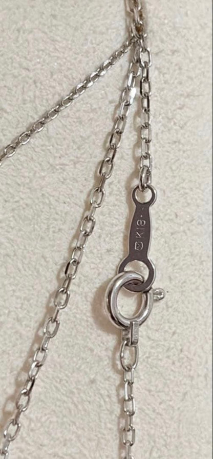 Mikimoto Pearl Necklace with one 8mm white pearl on a delicate chain