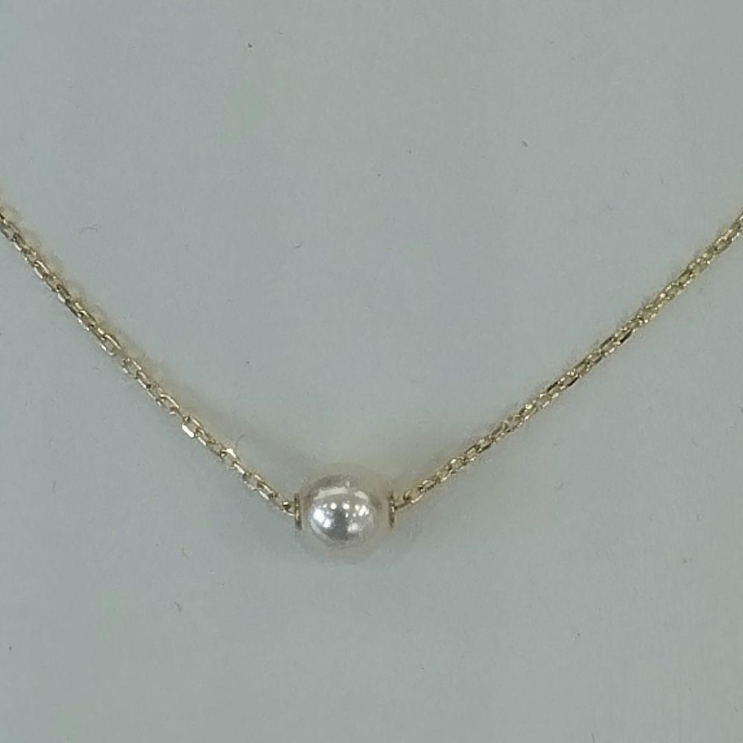 MIKIMOTO necklace with 7.1mm Akoya pearl on 42.5cm 18K yellow gold thread