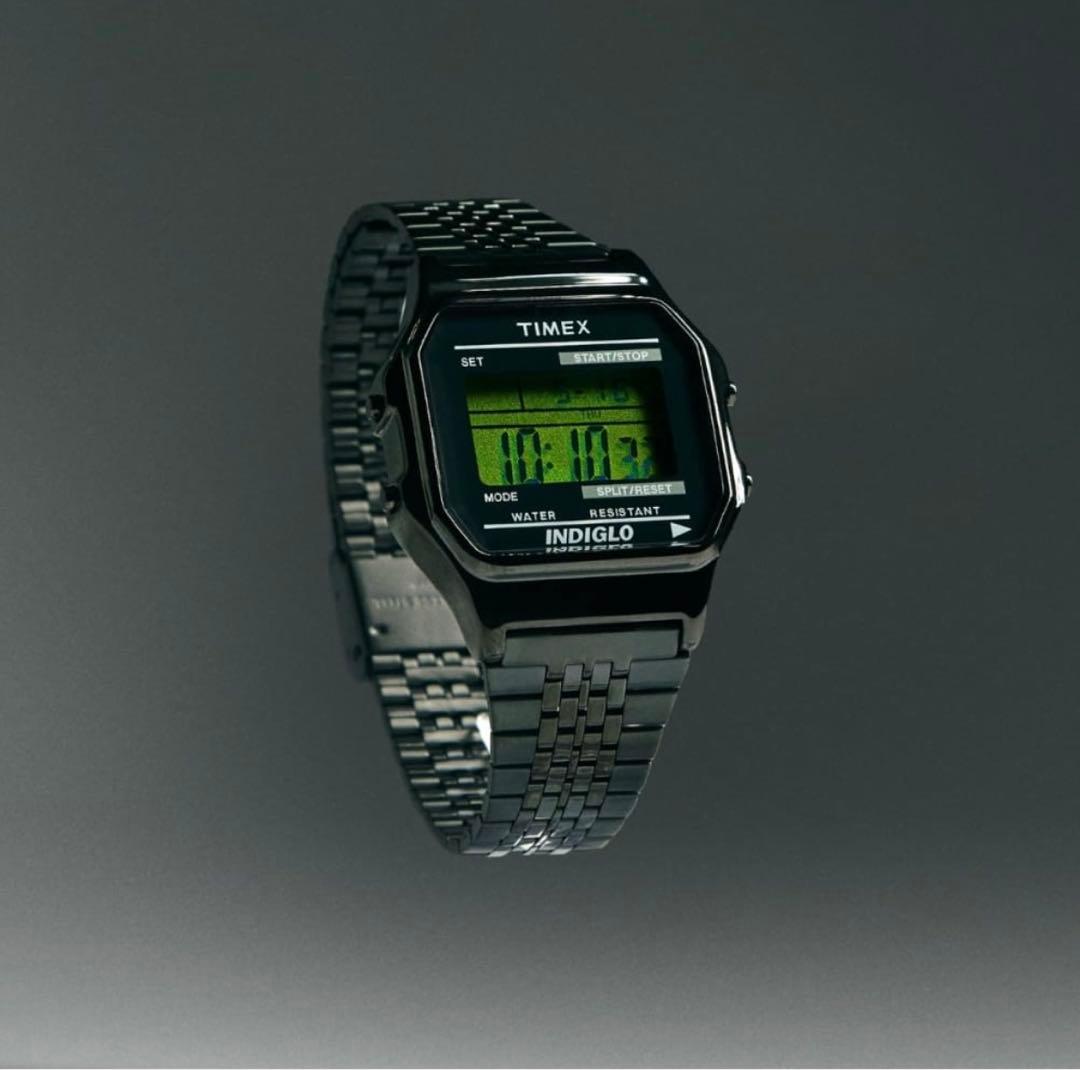 TIMEX T80 Everyday Black Digital Men's Watch — Japanese