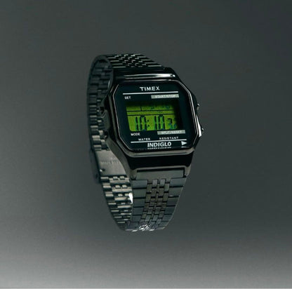 TIMEX T80 Everyday Black Digital Men's Watch — Japanese