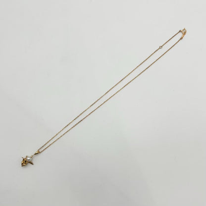 Mikimoto Pearl Angel Necklace with K18 yellow gold chain and Akoya pearl pendant