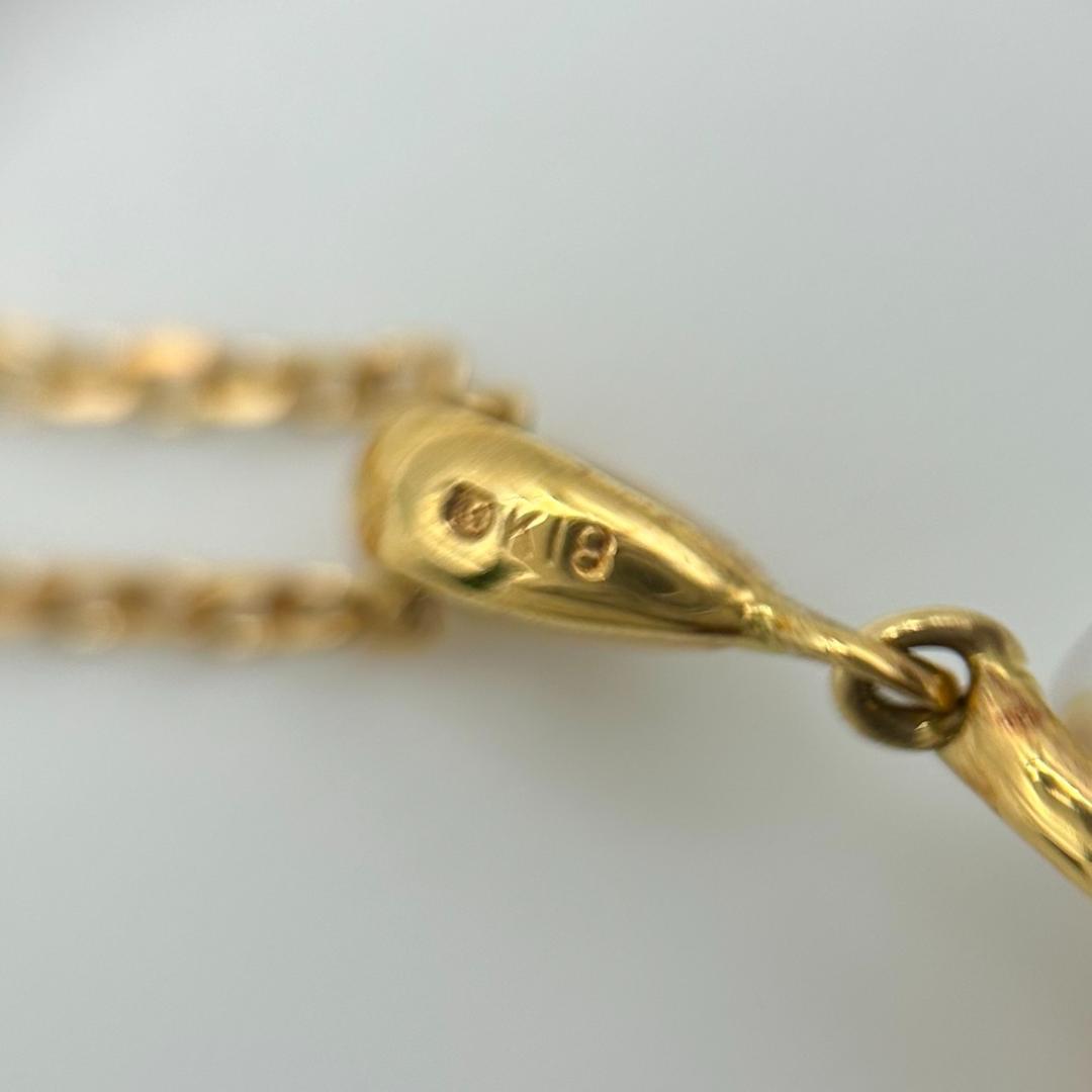 Mikimoto Pearl Angel Necklace with K18 yellow gold chain and Akoya pearl pendant