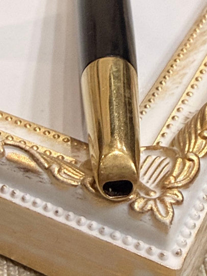 Pilot Click fountain pen with 14K gold nib, black resin body, and gold fittings