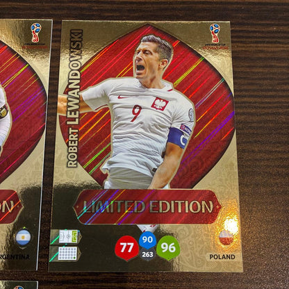 Soccer Card Messi Lewandowski Neymar Zidane 4-Card Set — Japanese