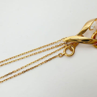 MIKIMOTO necklace with diamond accents, K18 gold, and 5.9 to 6.7 mm pearls on a 39.5 cm chain