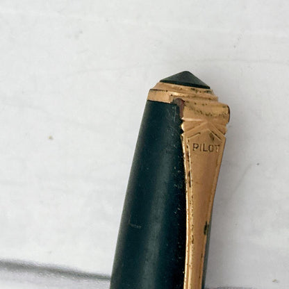 PILOT 14K gold fountain pen model 8063 made in Japan shown with cap on