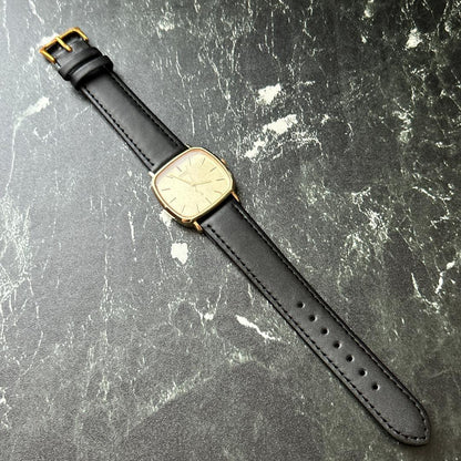 SEIKO Sharijo Square Gold Quartz Men's Watch — Japanese