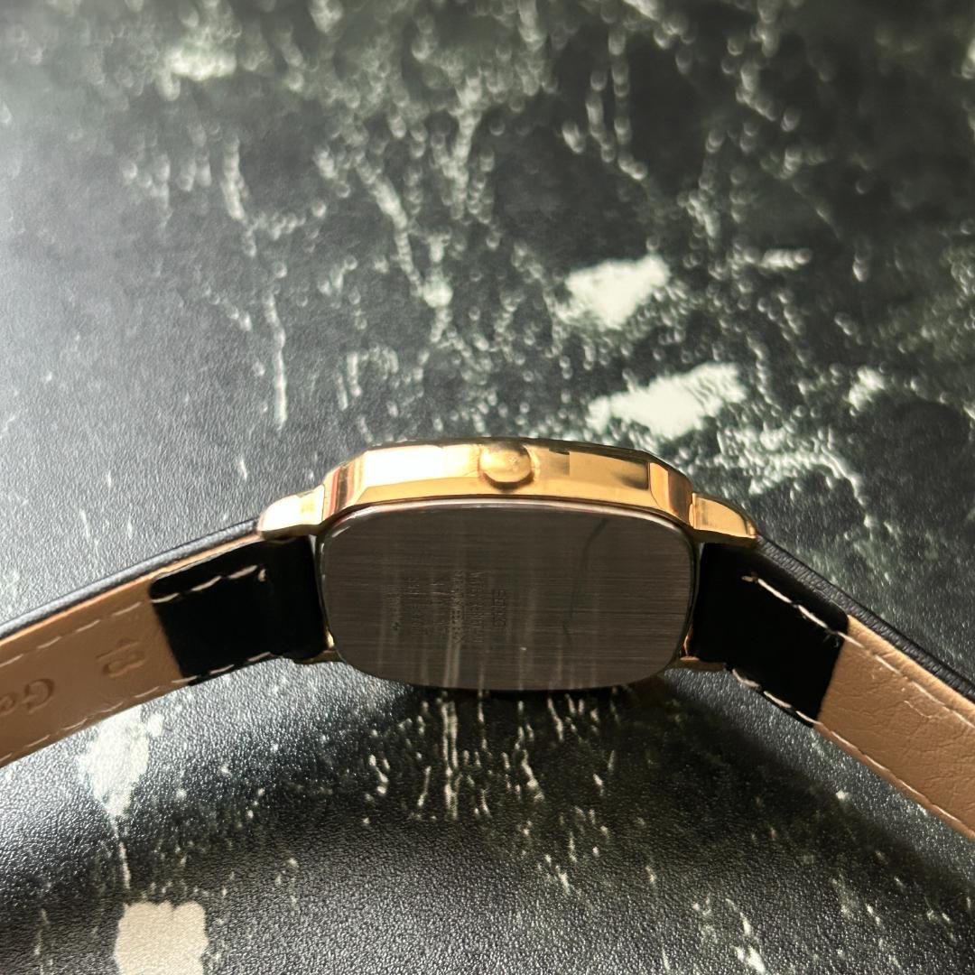 SEIKO Sharijo Square Gold Quartz Men's Watch — Japanese
