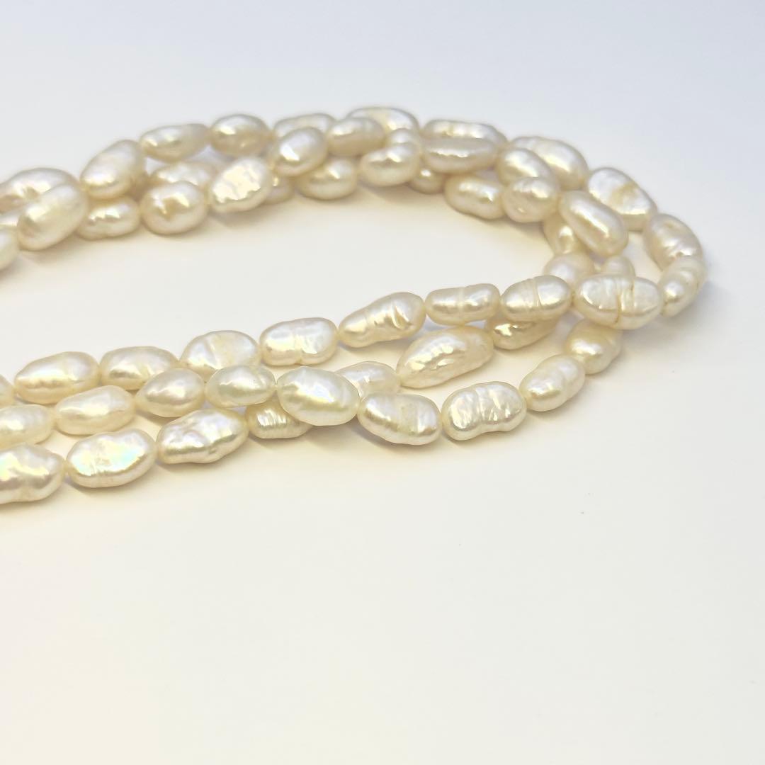 Tasaki SV 3-strand necklace featuring baroque pearls with a length of approximately 41cm