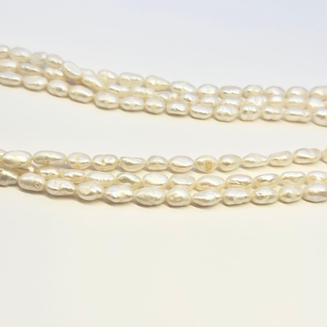 Tasaki SV 3-strand necklace featuring baroque pearls with a length of approximately 41cm