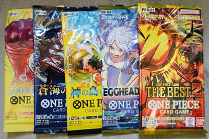 One Piece One Piece Card Unopened Pack 5 Packs & Deck Parts (Green) Set Pack — Japanese