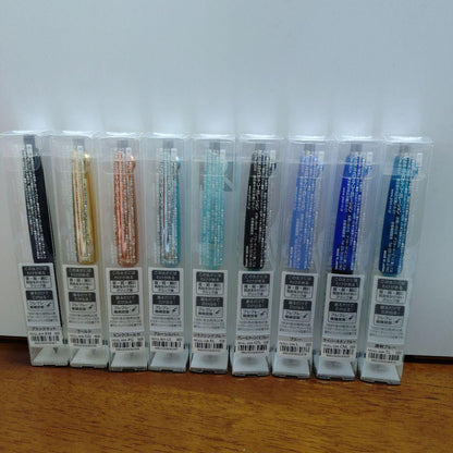 PILOT Dr. GRIP 30th Anniversary mechanical pencil 10 pack in various colors including Black Matte, Gold, Pink Gold, and Blue Silver