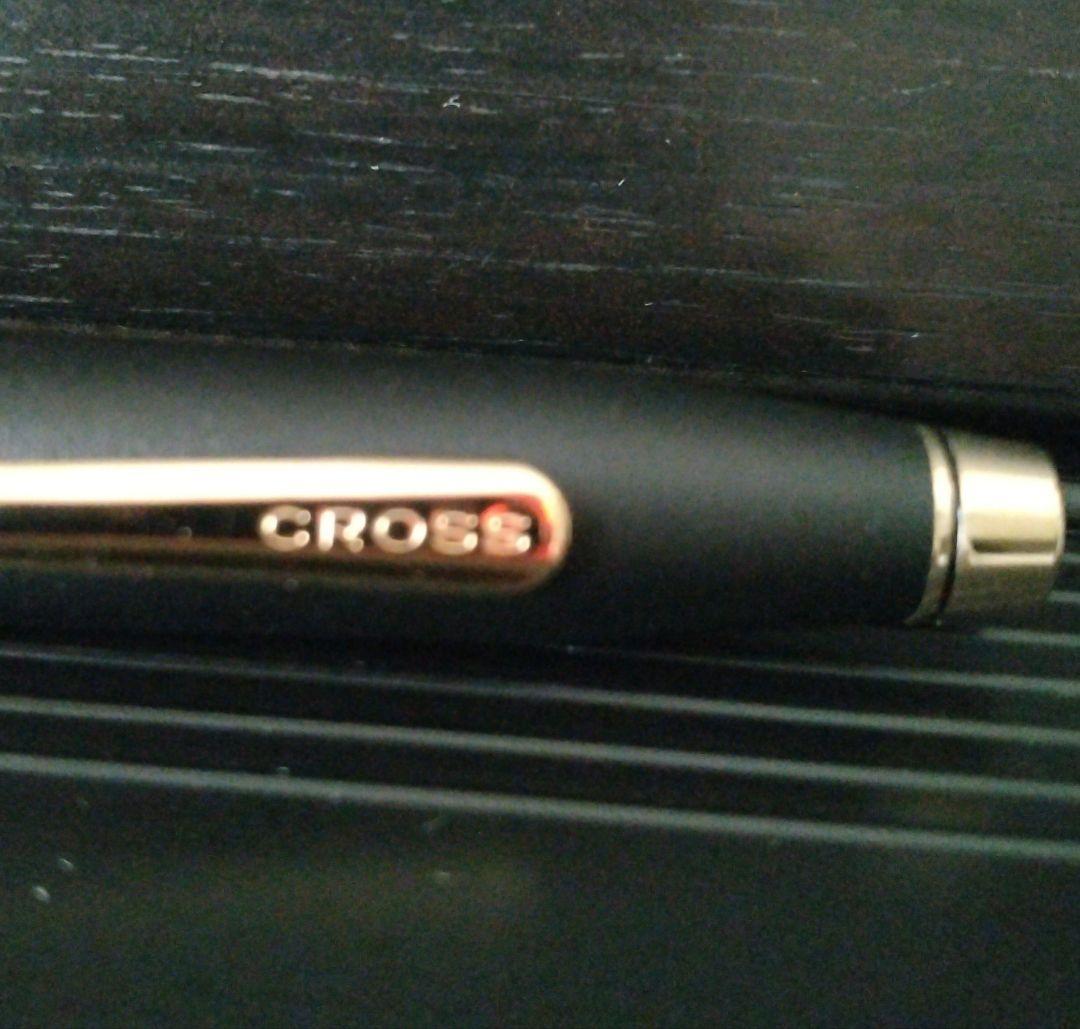 CROSS Century II black lacquer oil-based ballpoint pen with brass body and medium point