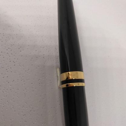 Waterman Expert Black GTBP ballpoint pen with metal black body and gold accents shown with dedicated case