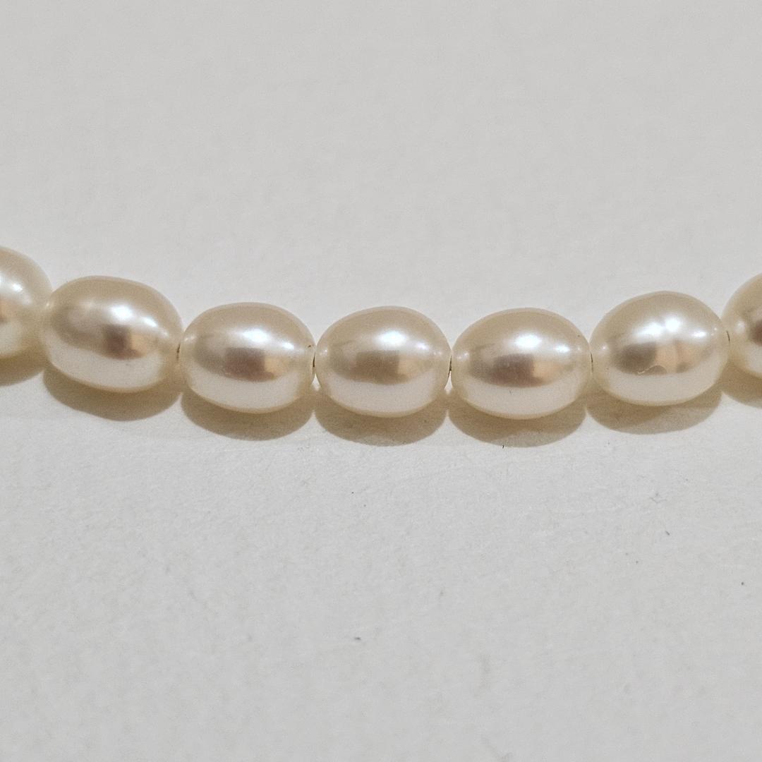 Mikimoto Perlita pearl necklace in 18K yellow gold with 4.1mm pearls, 40cm length, vintage design