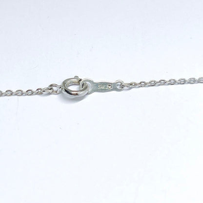Mikimoto pearl necklace ribbon with 6.1-6.5mm pearls on silver chain, 40cm length