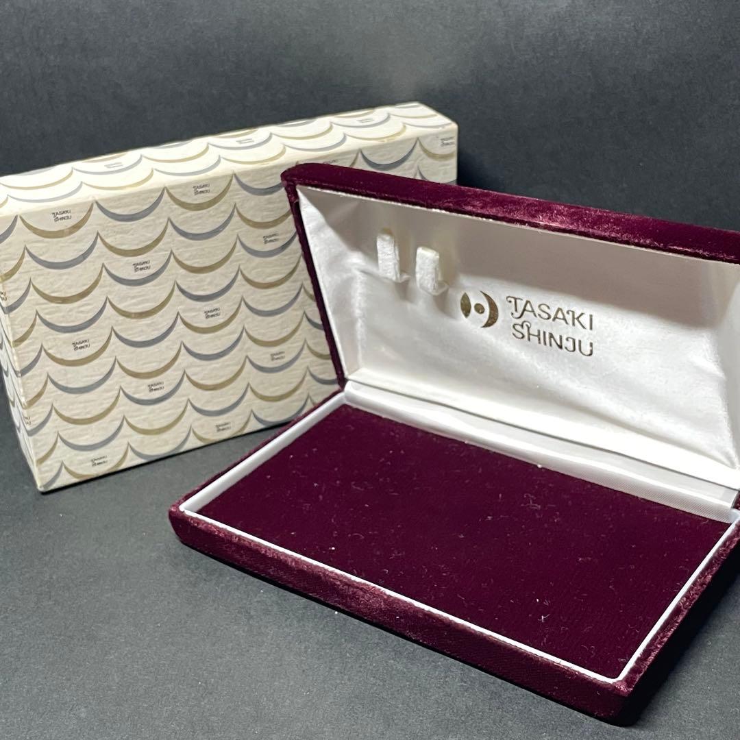 TASAKI baby pearl necklace with rare purple natural pearls, three strands, displayed with box