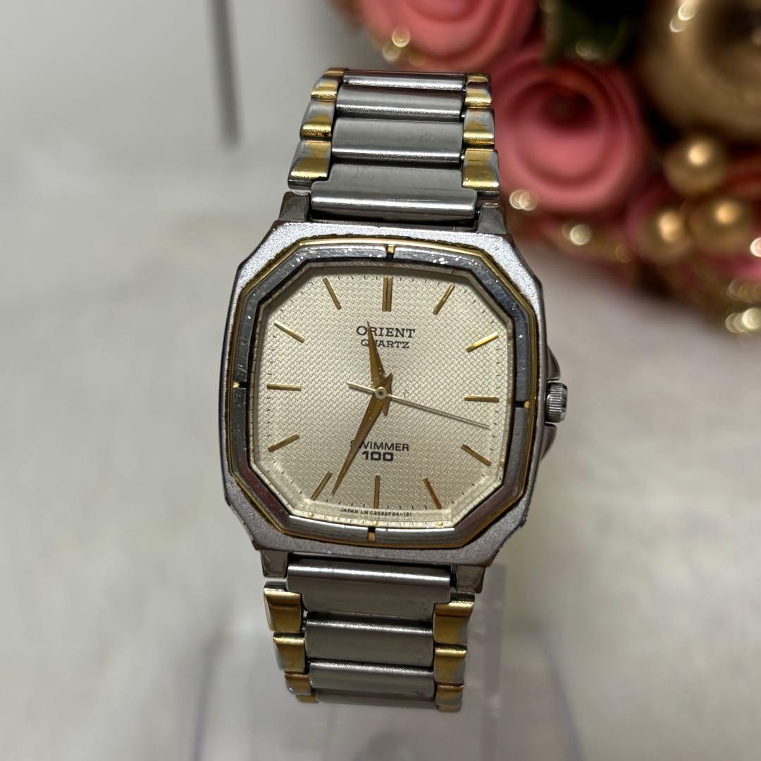 ORIENT SWIMMER 100m防水ゴールド文字盤 Quartz Men's Watch — Japanese