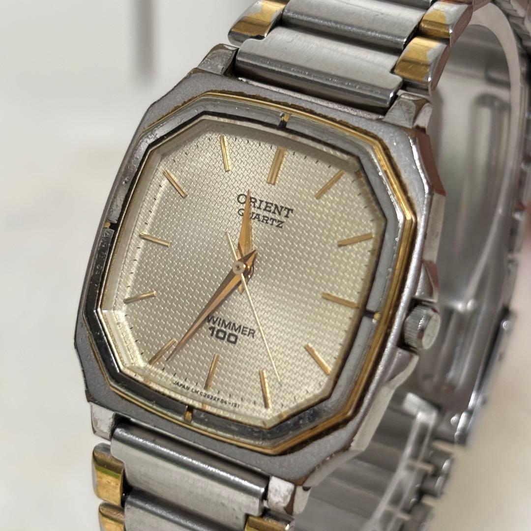 ORIENT SWIMMER 100m防水ゴールド文字盤 Quartz Men's Watch — Japanese