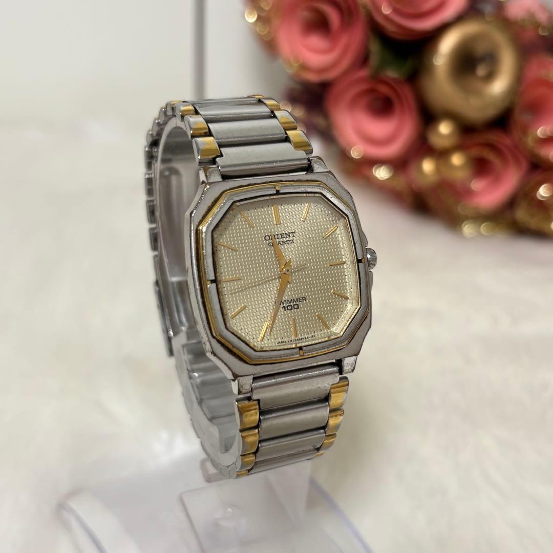 ORIENT SWIMMER 100m防水ゴールド文字盤 Quartz Men's Watch — Japanese