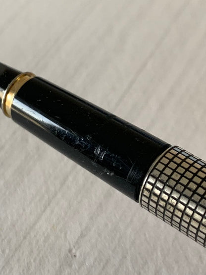 PILOT Sterling Silver Fountain Pen with 14K gold nib, showing slight grip damage and missing ring part