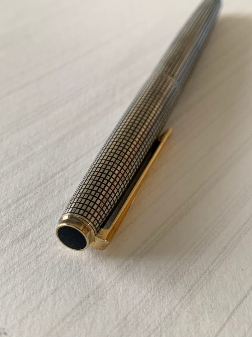 PILOT Sterling Silver Fountain Pen with 14K gold nib, showing slight grip damage and missing ring part
