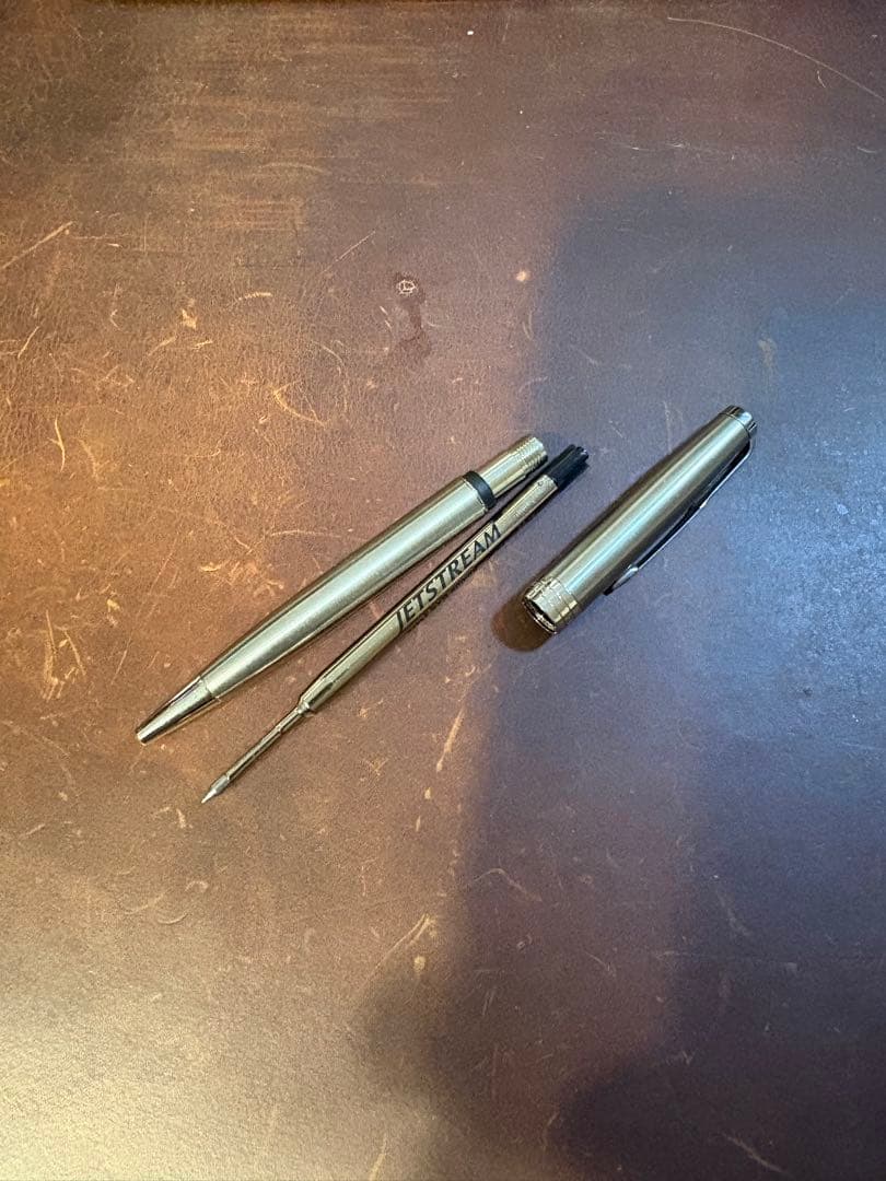 Waterman Oil-Based Expert Essential ballpoint pen in metallic CT with black ink and stainless steel body
