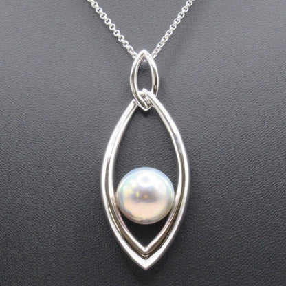 Tasaki Mabe Pearl Necklace featuring a 15mm pearl on a 60cm silver SV925 chain with black case and accessories