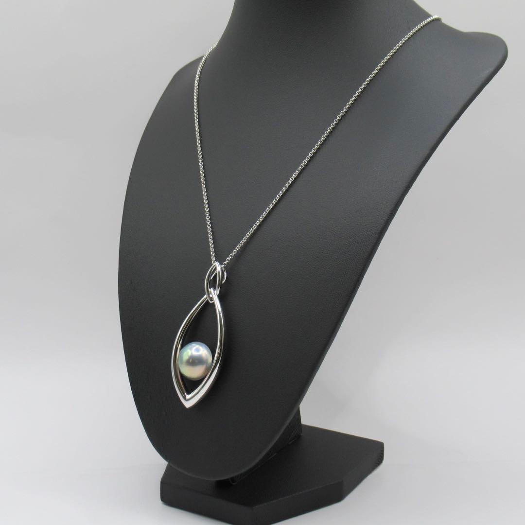 Tasaki Mabe Pearl Necklace featuring a 15mm pearl on a 60cm silver SV925 chain with black case and accessories
