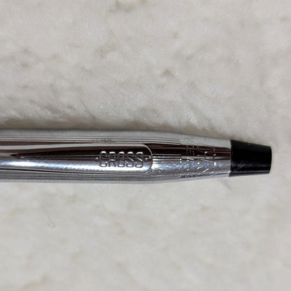 Cross Classic Century chrome silver ballpoint pen made in USA with chrome plating 13.5 cm length