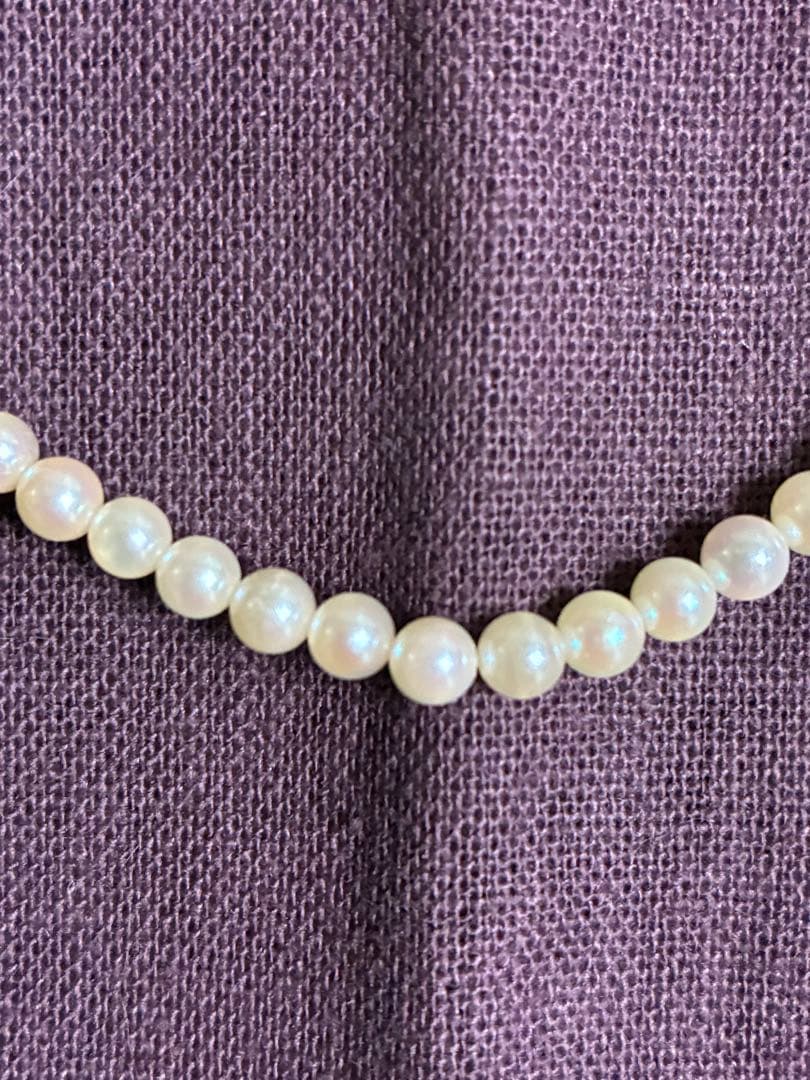 Akoya pearl necklace with 4.5mm baby pearls in white pink tones and SV925 clasp