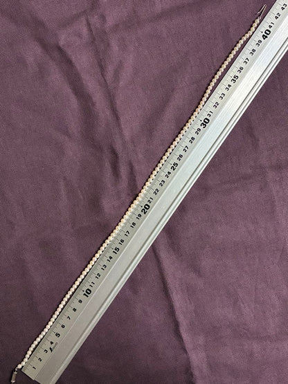 Akoya pearl necklace with 4.5mm baby pearls in white pink tones and SV925 clasp