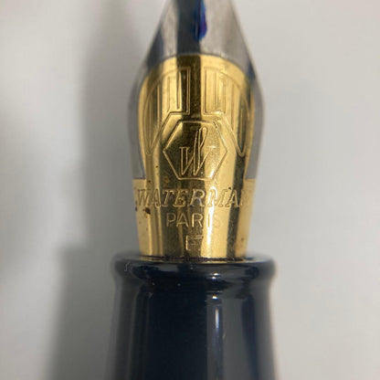 Set of six used pens including Waterman fountain pen, Colibri ballpoint pen, Bernate fountain pen and mechanical pencil, Tokyo Electron ballpoint pen