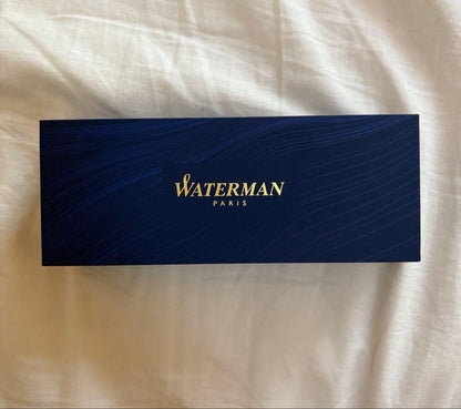Waterman Metropolitan Essential Metallic Blue ballpoint pen with sleek metallic finish shown caseless