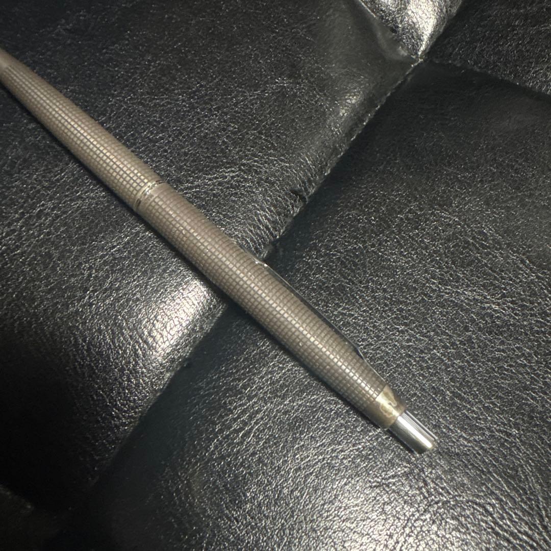 Vintage PILOT sterling silver ballpoint pen featuring Chidori pattern and knock mechanism