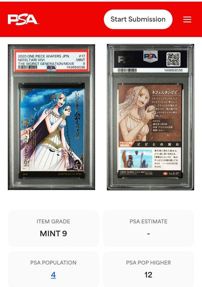 PSA 9 One Piece Nefertari Vivi R — Japanese