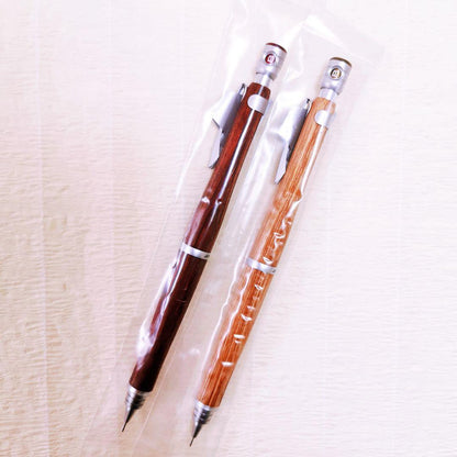 Pilot S20 wooden mechanical pencil set with brown 0.3mm and deep red 0.5mm pencils and replacement leads included