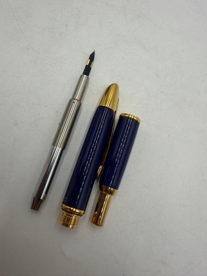 Pilot Capless F fine tip fountain pen with 18K gold nib and ink included, shown in original condition